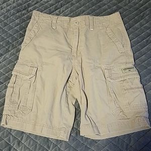 Khaki cargo shorts